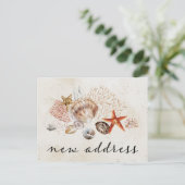 Strandküste Neue Zuhause Moving Ankündigung Postkarte (Stehend Vorderseite)