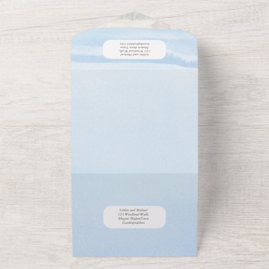 Strandküste Rustic Boho Wedding RSVP MENU All In One Einladung (Außenbereich)