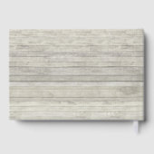 Strandküste Rustikale Holzsäulenleuchten Hochzeit Gästebuch (Rückseite)