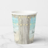 Strandküste Rustikales Brautparty Pappbecher (Rechts)