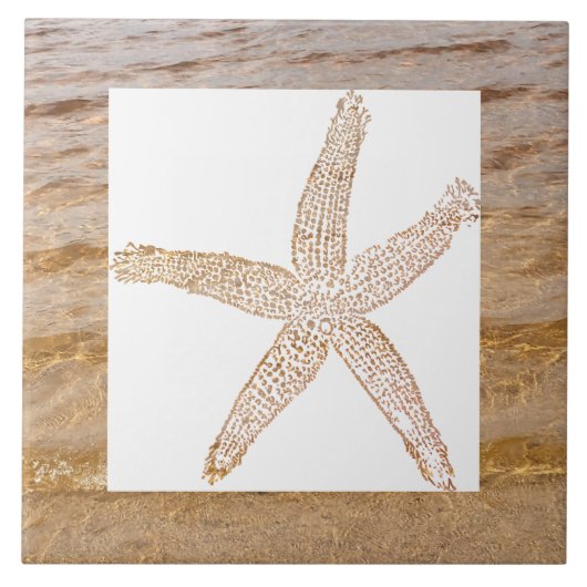 Strandküste Sandy Beach Wohngestaltung Geschenk Fliese (Vorderseite)