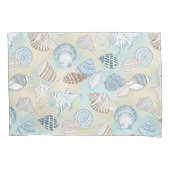 Strandküste Seashells Muster Kissenbezug (Vorderseite)