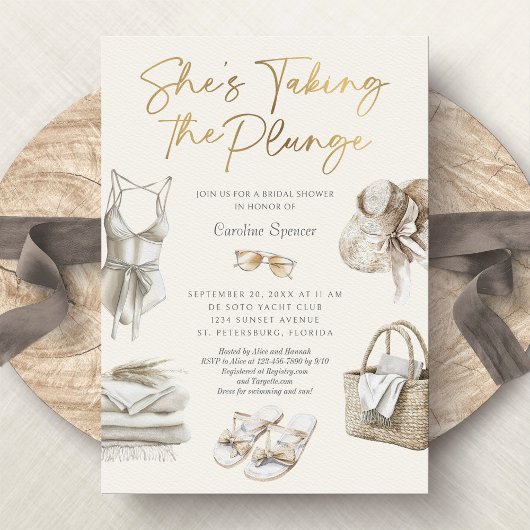 Strandküste Tropisches Bachelorette Wochenende Einladung