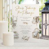 Strandküste Tropisches Bachelorette Wochenende Einladung