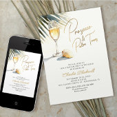 Strandküste Tropisches Bachelorette Wochenende Einladung