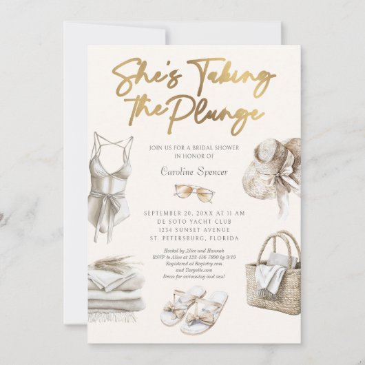 Strandküste Tropisches Bachelorette Wochenende Einladung (Vorderseite)