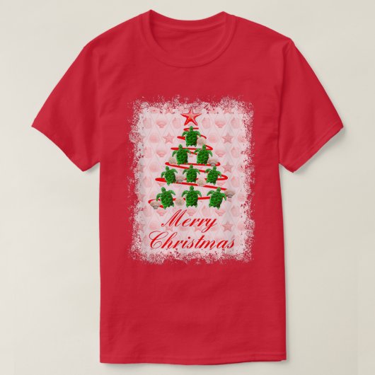 Strandküste Weihnachten frohe Weihnachten T-Shirt (Design vorne)