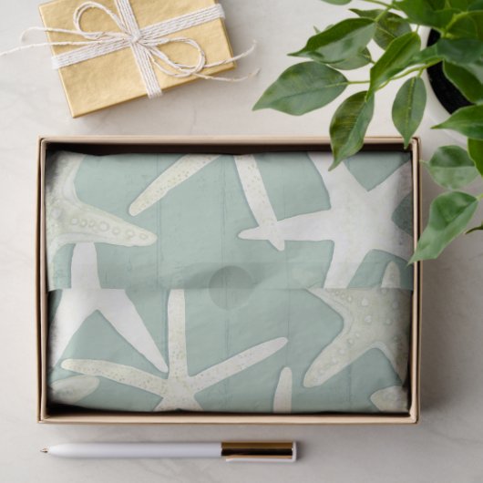 Strandküste Wohngestaltung Starfish Minze Decoupag Seidenpapier (Geschenk)