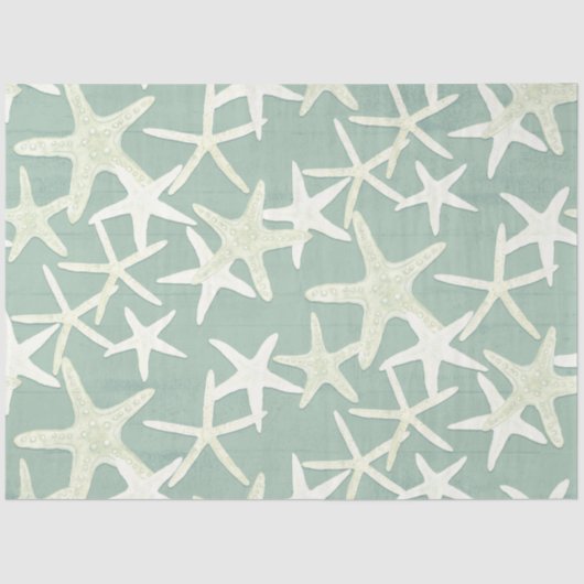 Strandküste Wohngestaltung Starfish Minze Decoupag Seidenpapier (Vorderseite)