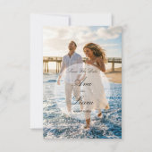 Strandküsten-Foto Save The Date Karte (Vorderseite)