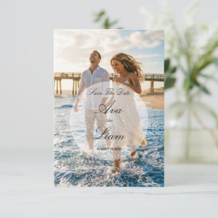 Strandküsten-Foto Save The Date Karte