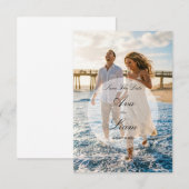 Strandküsten-Foto Save The Date Karte (Vorne/Hinten)