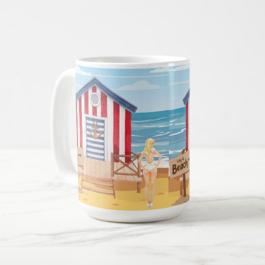 Strandladie Kaffeetasse (Vorderseite Links)
