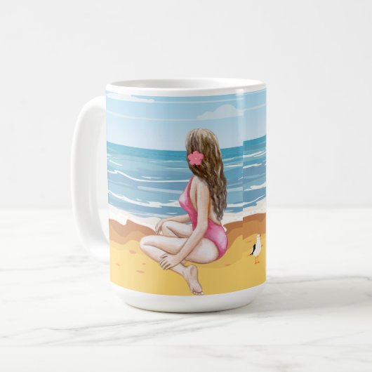 Strandladie Kaffeetasse (Vorderseite Links)