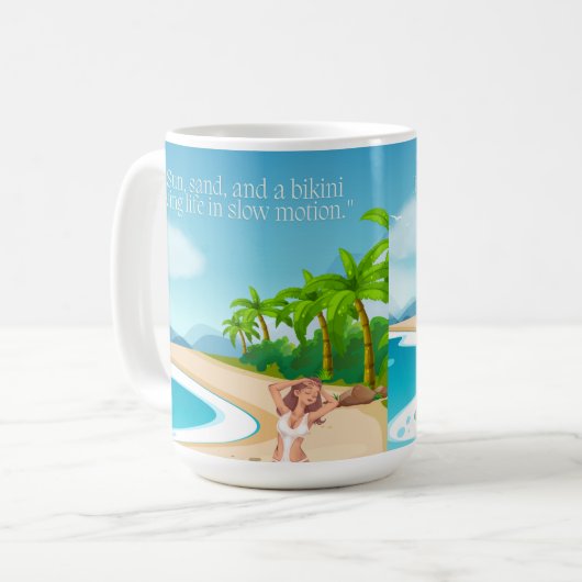 Strandladie Kaffeetasse (Vorderseite Links)
