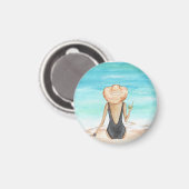 Strandladie Magnet (Vorderseite/Rückseite)