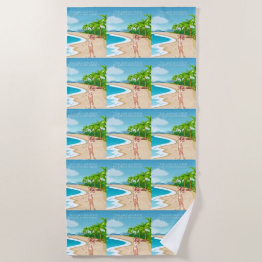 Strandladie Strandtuch (Vorderseite)