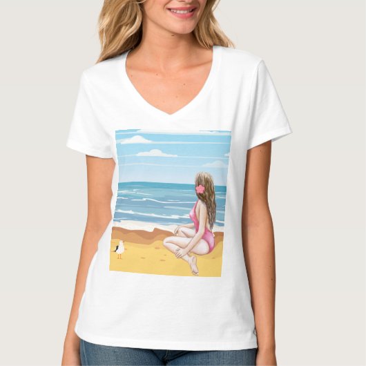 Strandladie T-Shirt (Vorderseite)