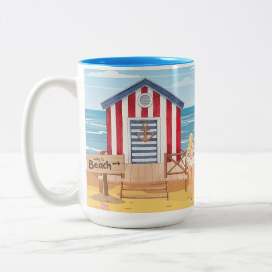 Strandladie Zweifarbige Tasse (Links)