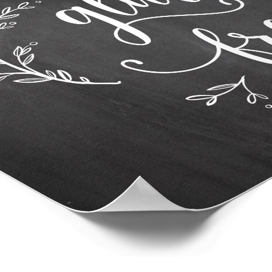 Strandlampen, Chalkboard, Hochzeitsparty Cupcakes Poster (Ecke)