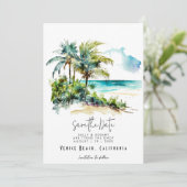 Strandlampen Save the Date Karte (Stehend Vorderseite)