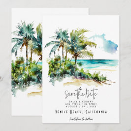 Strandlampen Save the Date Karte