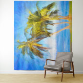 Strandlandschaft Coconut Palm Tree Sea Scene Wandteppich (Beispiel)