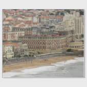 Strandlandschaft Frankreich: Der alte Badeort Geschenkpapier (Flach)