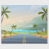 Strandlandschaft Geschenkpapier (Flach)