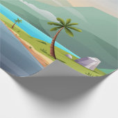 Strandlandschaft Geschenkpapier (Ecke)