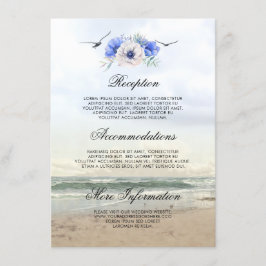 Strandlandschaft Hochzeitsinformationen Gäste Begleitkarte
