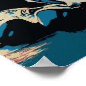 Strandlandschaft Illustration Algarve Portugal Pos Poster (Ecke)