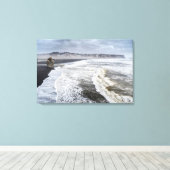 Strandlandschaft im Winter Leinwanddruck (Insitu (Holzboden))