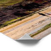 Strandlandschaft in der Bucht von Daymer in Cornwa Poster (Ecke)