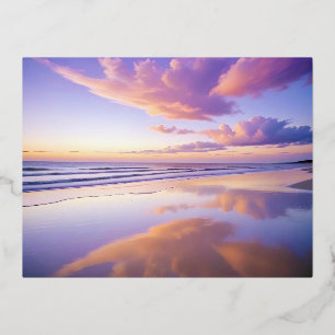 Strandlandschaft Küste Sonnenuntergang Friedliche Folien Feiertagspostkarte