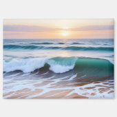 Strandlandschaft Küste Sonnenuntergang Friedliche Magnet (Vorderseite)