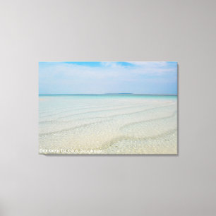 Strandlandschaft mit texturiertem Sand Reise Foto Leinwanddruck