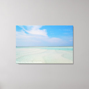 Strandlandschaft mit texturiertem Sand Reisefoto Leinwanddruck