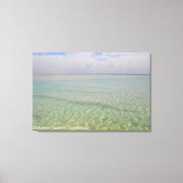 Strandlandschaft mit texturiertem Sandufer - Reise Leinwanddruck
