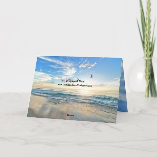 Strandlandschaft Sympathie Karte mit Zitat (Rückseite)