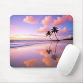 Strandlandschaft Tropical Sunset Dusk Ruhige Lage Mousepad (Mit Mouse)