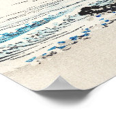 Strandlandschaft von Kōno Bairei Poster (Ecke)