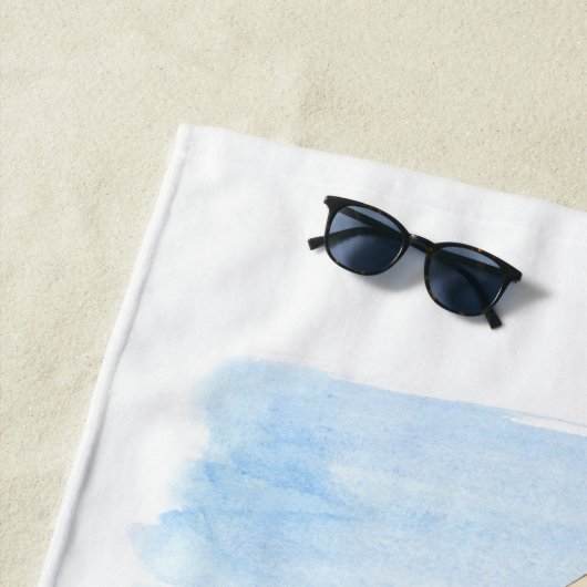 Strandlandschaft Wasserfarbe Strandtuch (Beispiel)