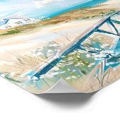 Strandlandschaft zur Darstellung des Aquarells Poster (Ecke)
