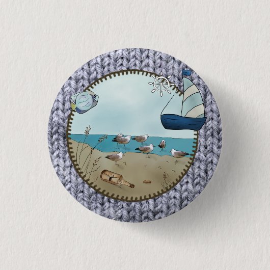 Strandläufer Button (Vorderseite)
