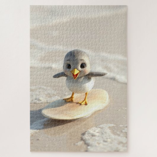 Strandläufer lernt surfen puzzle (Vertikal)