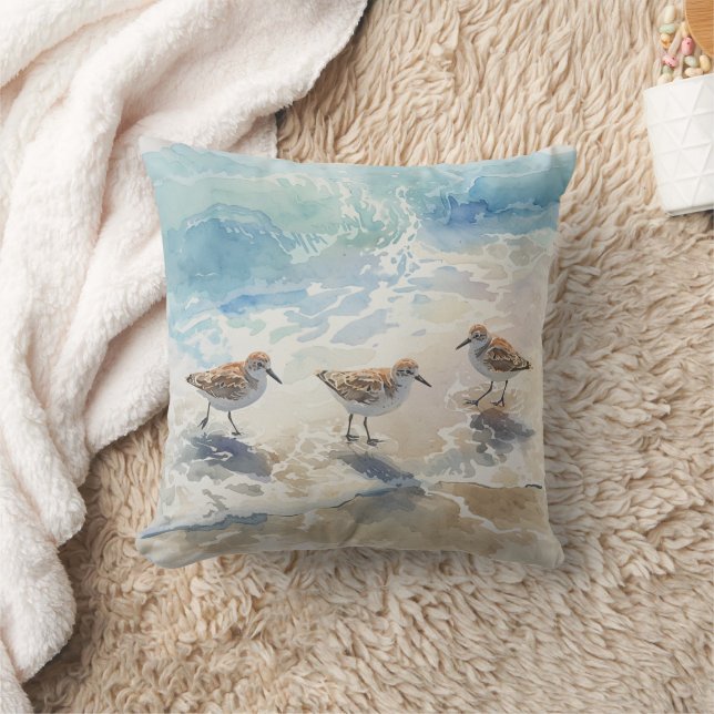 Strandläufer-Strandkunst Kissen (Decke)