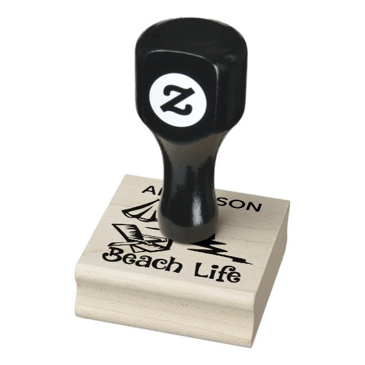 Strandleben 2" x 2" Gummistempel (Stempel)
