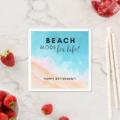 Strandleben für immer | Ruhestand | Personalisiere Serviette (Beispiel)