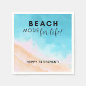 Strandleben für immer | Ruhestand | Personalisiere Serviette (Vorderseite)